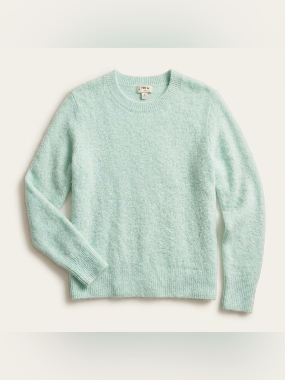 J. Crew Women's Light Mint Crewneck Extra-Soft Sweater Size Large
